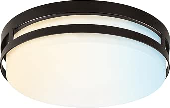 Hamilyeah LED Ceiling Light Fixture Flush Mount 12 inch, Black Kitchen ...