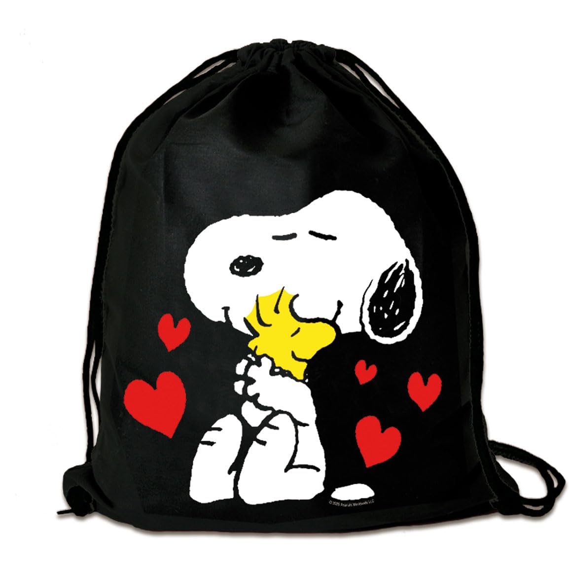 Logoshirt® Peanuts I Snoopy & Woodstock I Best Friends I Sac de gym I Cotton I Imprimé I AZO-free I Cordon de serrage I noir I Design sous licence