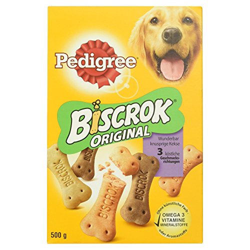 Pedigree Biscrok Hundesnacks 3 köstlichen Geschmacksrichtungen, 500 g