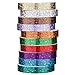 Produktbild Ideen mit Herz Deko-Klebeband, Holografiefolie, 5 Meter je Rolle, 10 Rollen | Washi Tape | Masking Tape | Dekoband | Laseroptik, gelasert, Hologramm, Holografie, 10 (10mm breit)