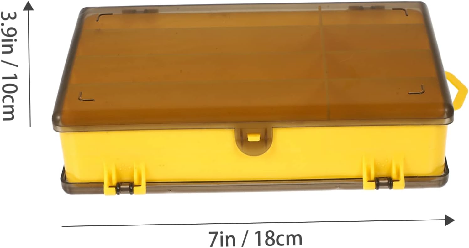 POPETPOP 2pcs Double-Sided Fishing Tackle Storage Box Waterproof Fishing Bait Organizer Dividers Portable Supplies for Anglers Suitable for Lures and Hooks