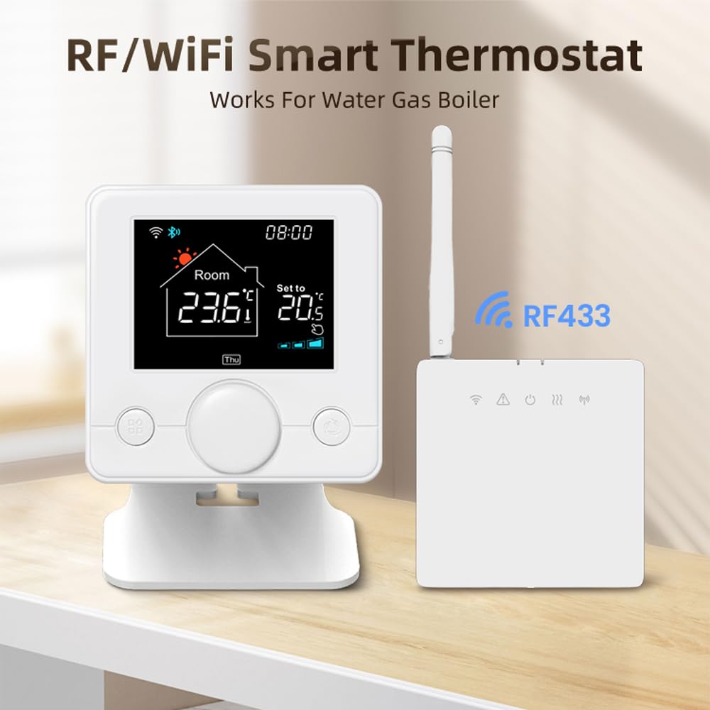 Tuya WiFi Smart Thermostat Switch Heating Cool 3 Speed Fan Coil Unit Voice Temperature Controller