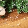 Pangda 65.6Ft Artificial Pearl Beads Garland Plastic Beaded String Strands Chain Ornament Roll for DIY Craft Christmas Tree Wedding Valentines Party Decoration Floral Centerpiece Supplies(Clear) #3