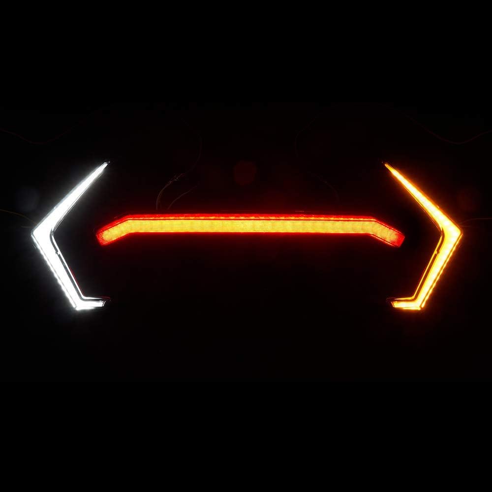KEMIMOTO XP 1000 Fang Lights Accent Light Kit - Front/Rear, IP67 Front Turn Signal and Center Taillight Compatible with Polaris RZR XP 1000 Turbo # 2884053# 2884871 2019 2020 2021 2022 2023