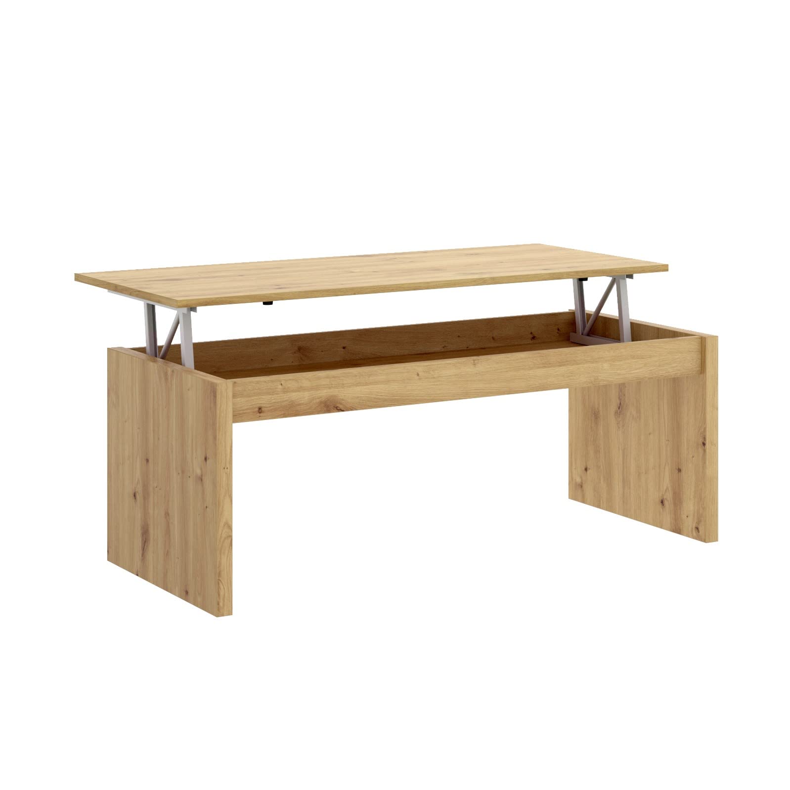 DEKIT GRUPO RIMOBEL Side Mesa de Centro elevable, Melamina, Nordic, 43x102x50 cm