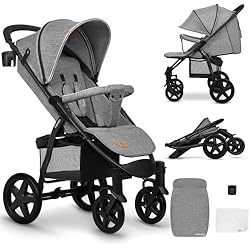 Twistshake Carrito Lionelo LO Annet Silla de Paseo 58 x 86,5 x 110 cm Para niños hasta 22 kg 0-48M Ajuste del respaldo hasta posición horizontal Capucha XXL Plegable fácil con ventana Mosquitera Concrete