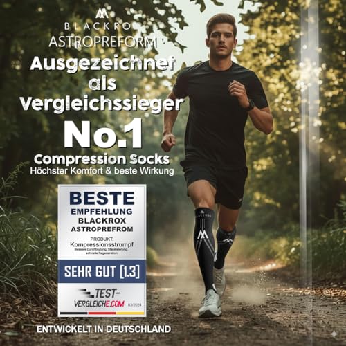 Chaussettes de course compression BLACKROX pour stimuler la circulation - 2