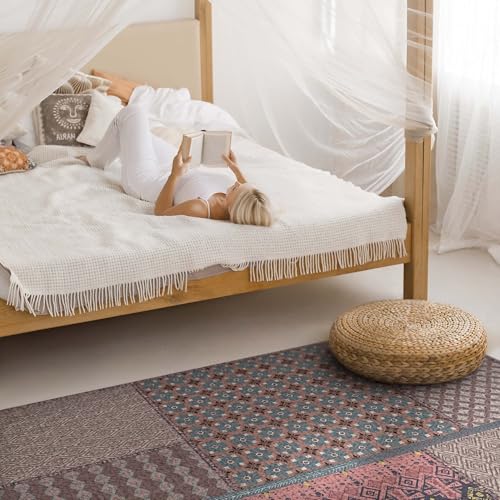 Tapis en vinyle maison deco rectangle 60x90 cm résistant en PVC