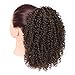 Vigorous Afro Drawstring Ponytail Afro Puffs Kinky Curly Ponytail Synthetic Clip in Hair Extensions for African Americans Natural Hair Curly Ponytail for Women(4#)