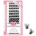 Cluster Lashes 72 Pcs Lash Clusters DIY Eyelash Extension Individual Lashes D-8-16mix Thin Band Easy to Apply at home Lashes (Adore, D-8-16mix)