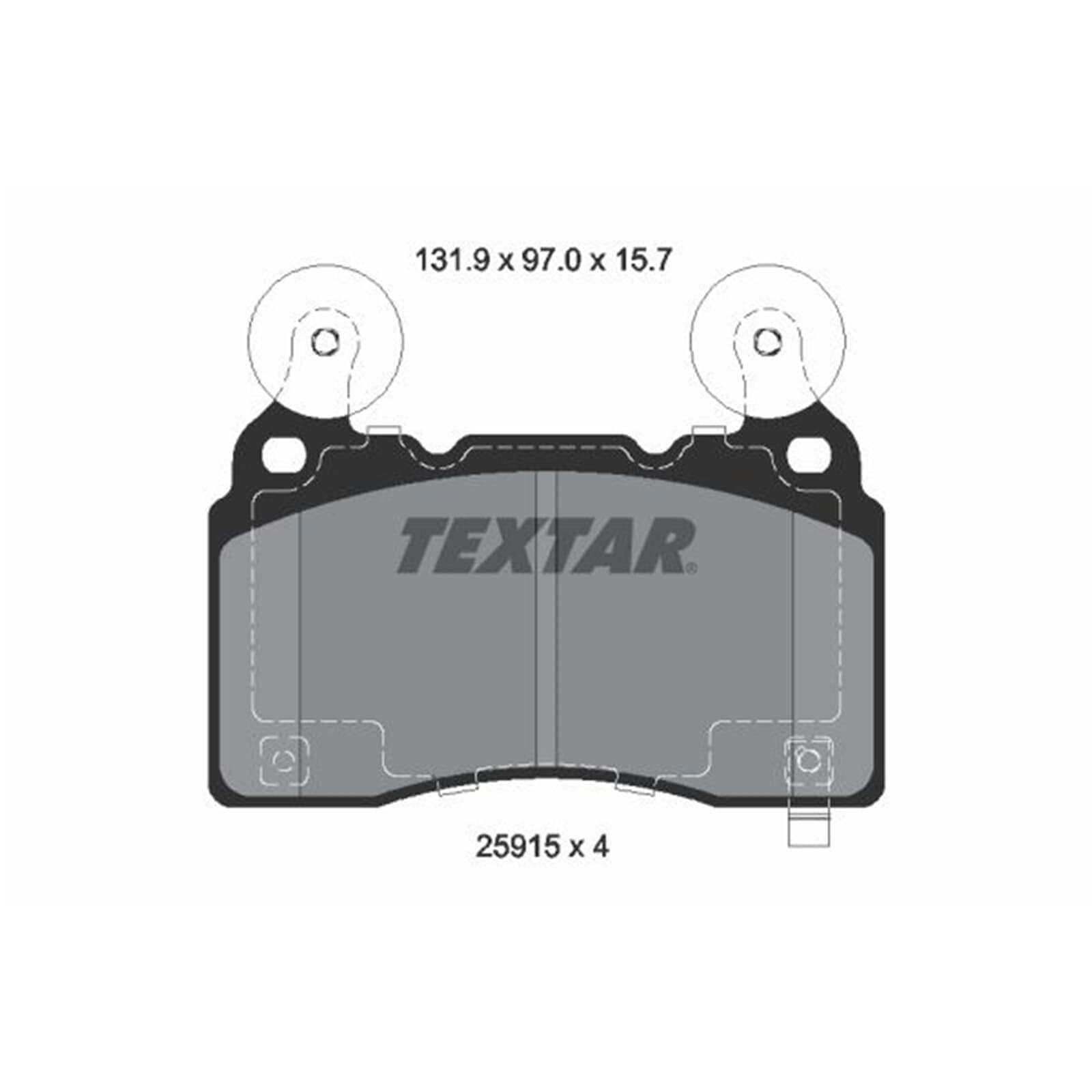 Textar 2591501 Zestaw klocków hamulcowych, hamulce tarczowe