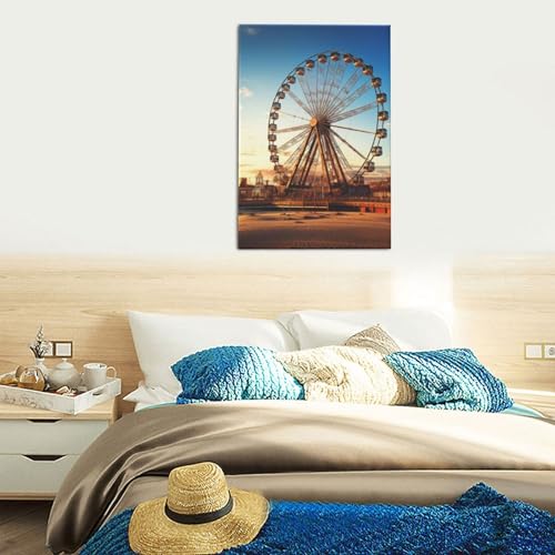 Grande roue toile prête à accrocher pour mur vide de salon - 4