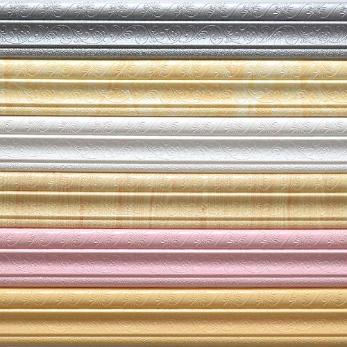 Crazyfly Frise murale autocollante 3D imperméable à l'eau pour décoration intérieure 200 cm Cover