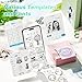 TYPONOS Sticker Printer, PM290 Mini Printer, Bluetooth Sticker Maker Machine with 3 Rolls Paper, Portable Print Pod for Study Notes, Journal, Lists, Pictures, DIY Gifts for School Office Home, Pink