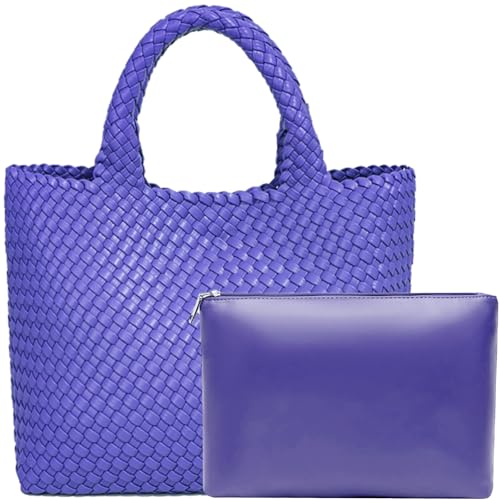 Image of JINMANXUE Fashion Woven Bag Shopper Bag Travel Handbags and Purses Women Tote Bag Large Capacity Shoulder Bags