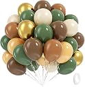 Party Port 60 Pcs Chrome Gold& Retro Green and Brown Latex Balloons for Birthday Baby Shower Engagement Anniversary Wedding Bridal Shower Graduation Decoration (Green Brown Gold) gallery image