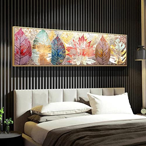 Affiche feuille d'érable abstraite pour décoration de salon et chambre
