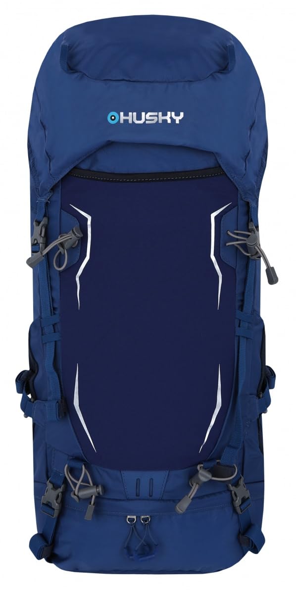Trekking Backpack 50L - Lightweight & Comfortable Outdoor Backpack with Lots of Storage Space, Waterproof Rain Cover, Reflective Elements & Whistle for Hikes & Expeditions