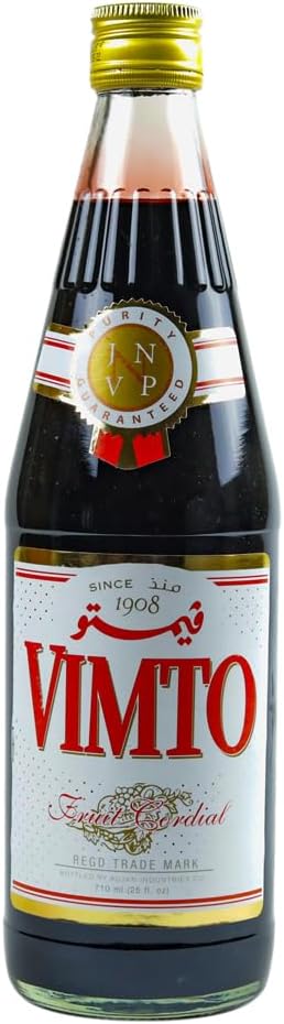 Vimto Fruit Syrup Concentrate-Flavorful Fruit Cordial For Drinks & Tea, 25fl.oz (Pack of 12)