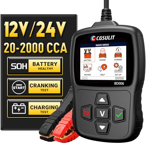 �J�[�o�b�e���[�e�X�^�[ 12V/24V 20~2000CCA �����ԗp�o�b�e���[���׃e�X�^�[ �N�����L���O&�I���^�l�[�^�[�e�X�g�t�� 10-220Ah �v���A�i���C�U�[ �� �I�[�g�o�C �w�r�[�f���[�e�B �g���b�N SUV RV �̏�h�~ �~�Ή�