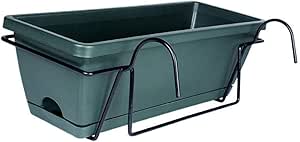 Mayne Fairfield Jardinière De Fenêtre De 1,2 M, Auto-arrosante, Résistante Aux Intempéries, Design Durable, Utilisation En Extérieur, Parfaite Pour Les Fenêtres, Les Balustrades Ou Les Clôtures