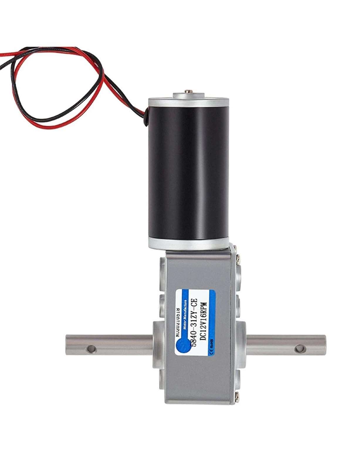 Moteur de rideau connecté pour salon motorisé via engrenage vis sans fin 12V 27rpm