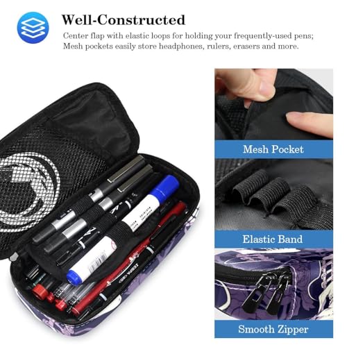 Cartables grande capacité crâne violet ergonomiques et solides - 5