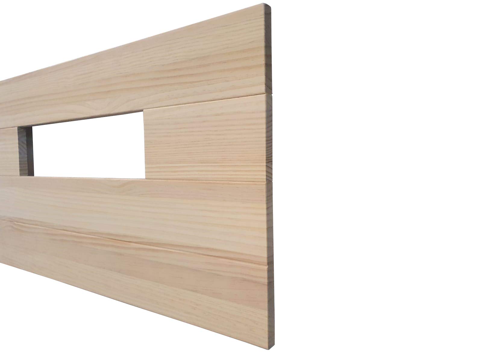 Cabecero de Madera Suecia, Crudo sin Pintar, para Pared. Cabecero para Camas de 135 | Cabeceros Madera Pino | Dormitorio Matrimonio | Cabezal Cama (Abierto, para Cama de 135 (145 x 44))
