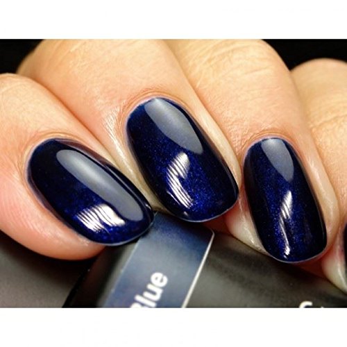 Pink Gellac Shellac Gel Nagellack 15 ml für UV LED Lampe | 117 Night Blue Blau mit Perlmutt-Effekt | Gel Nail Polish for… – Bild 6