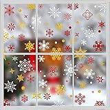 Snowflake Window Clings, 9 Sheets Window Stickers for Room Party Festival Christmas New Year...