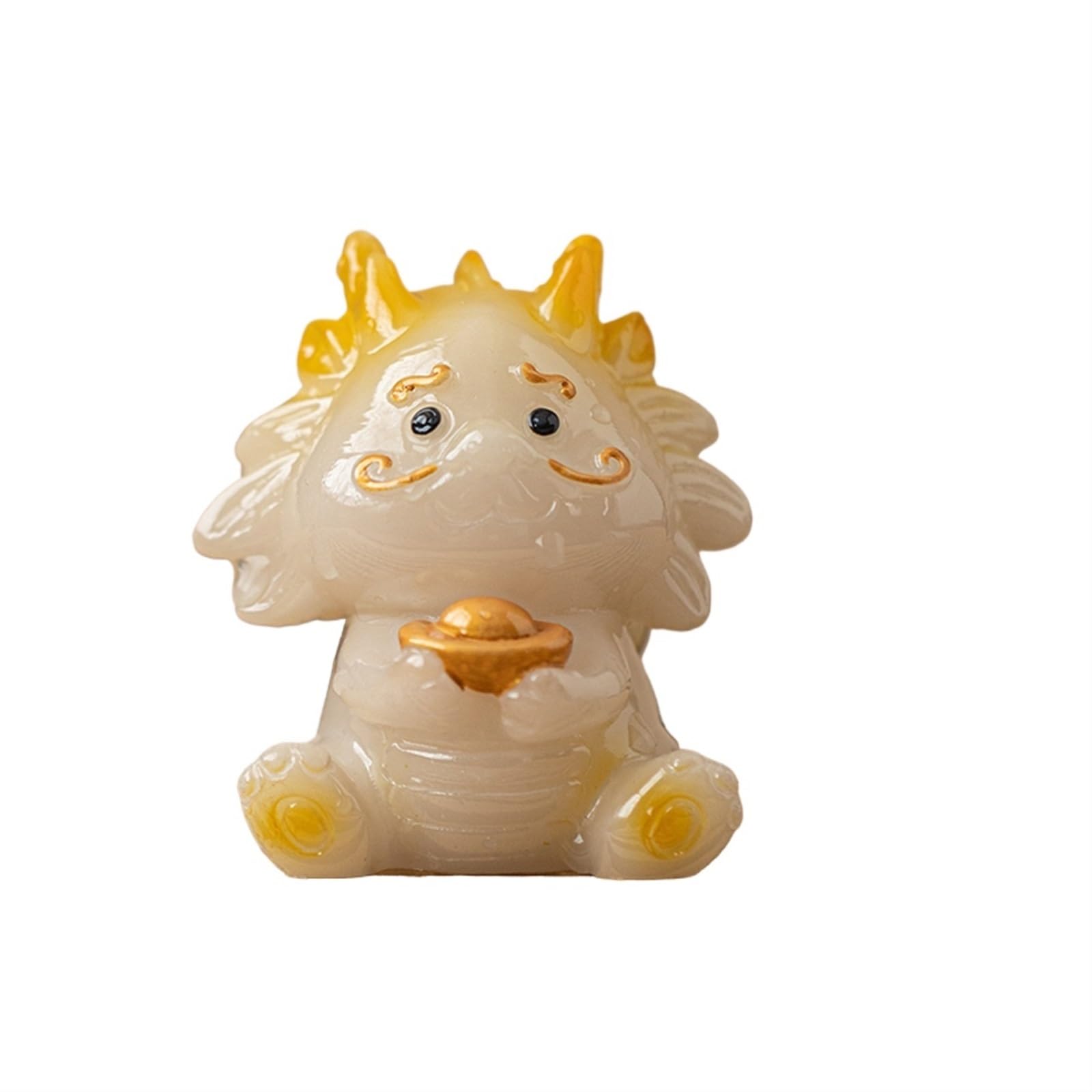 figurki zwierzątek， Żywica Cartoon Dragon Kolor Zmieniający Akcesoria Zestaw Herbaty, Loong Statue Herbata Ceremonia Biurko Zwierzę(B)