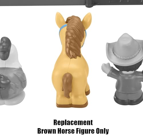 Miniatura 4 de Pieza de repuesto para Fisher-Price Little People Caring for Animals Farm Playset - GLT78  Figura de repuesto de caballo marrón