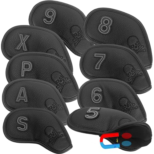 Premium Magnetic Leather Iron and Wedge Golf Club Head Covers