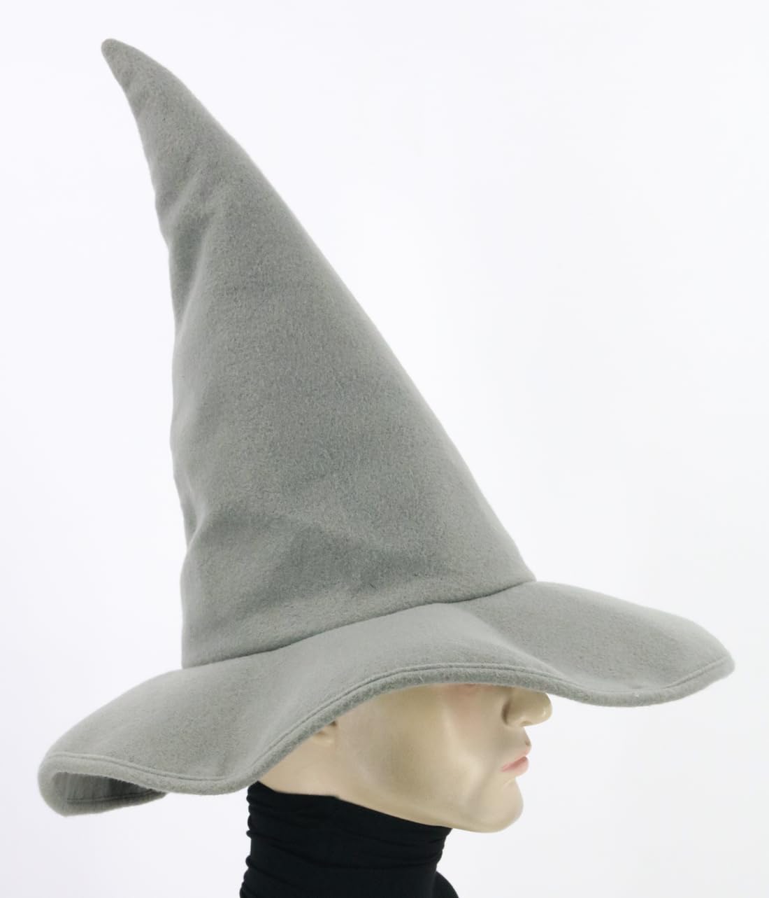 Topcosplay Grey Wizard Witch Hat Halloween Costume Accessories Outfit Adjustable Size