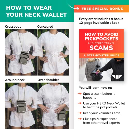 Hero Neck Wallet – Rfid Blocking Passport Holder – Easy To Conceal Travel Pouch #TOP5