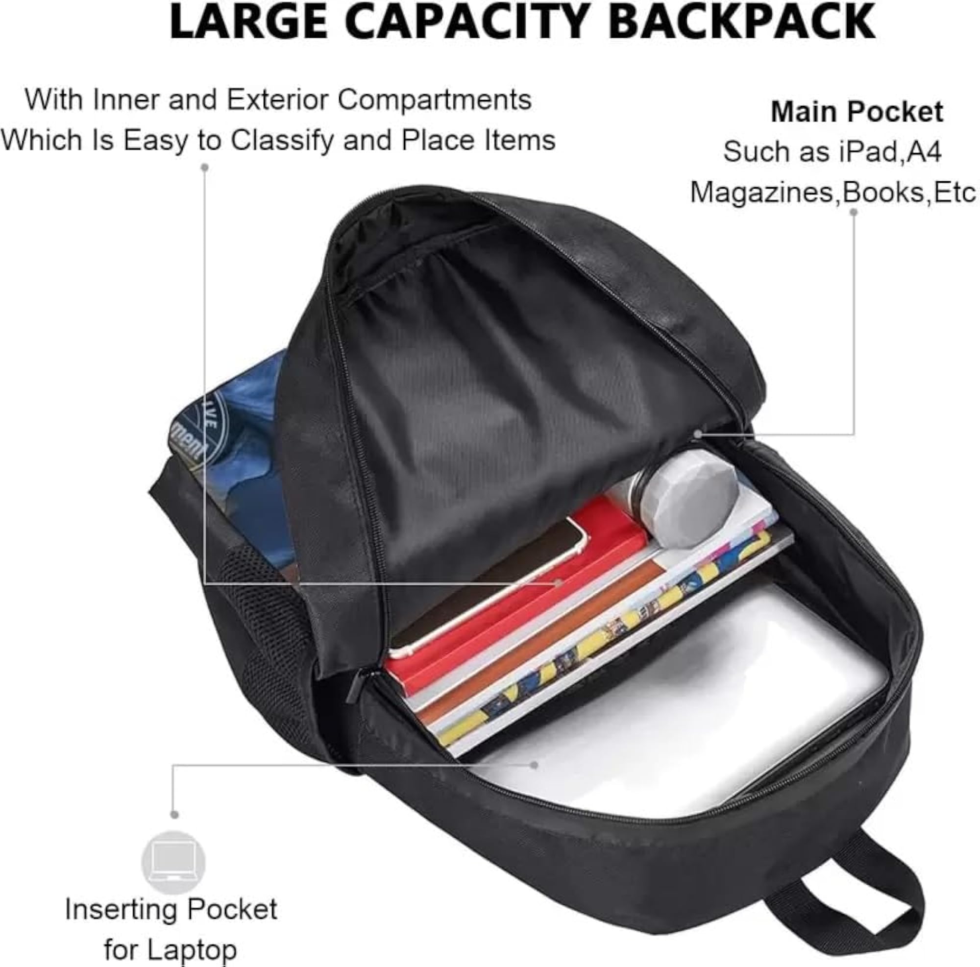 Fashion Backpack for School and Travel, Unisex Design