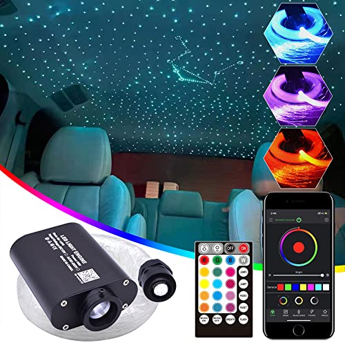 Kit fibre optique 16W avec musique synchronisée et contrôle APP pour plafond LED