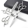 6 Inch Japanese Hairdressing Scissors Silver Snake Textured Hair Shop Hairdressing Scissors Professional Hair Scissors Set Hair Trimmer 7 Inch 3 Pieces