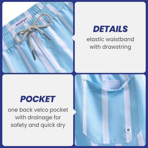 Image of maamgic Mens Slim Fit Swim Shorts Swim Trunks 7 inch Quick Dry Mens Bathing Suits with Mesh Lining