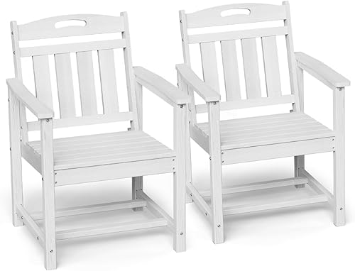 Miniatura 28 de Ciokea HDPE - Juego de comedor al aire libre, juego de mesa y sillas de patio de 7 piezas con agujero para paraguas, juegos de comedor de patio para