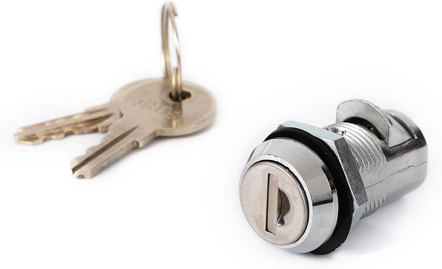 JK522 Sliding Door Slam Locks Hook Round Cylinder Cam Lock with CH751 Keyed Latch 1Pcs