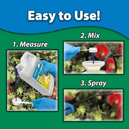 Monterey Fruit Tree Spray Plus – Insecticide & Fungicide for Fruits, Vegetables, Roses & Lawns – Controls Pests & Fungal Diseases – Organic Gardening – 32 fl. oz. - Thumbnail 2