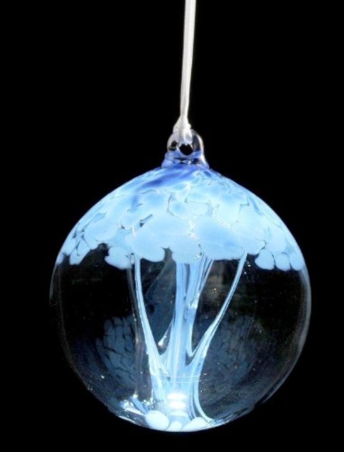 D&J Glassware Blue New Baby Tree Of Life Hanging Glass Ball (Blue)