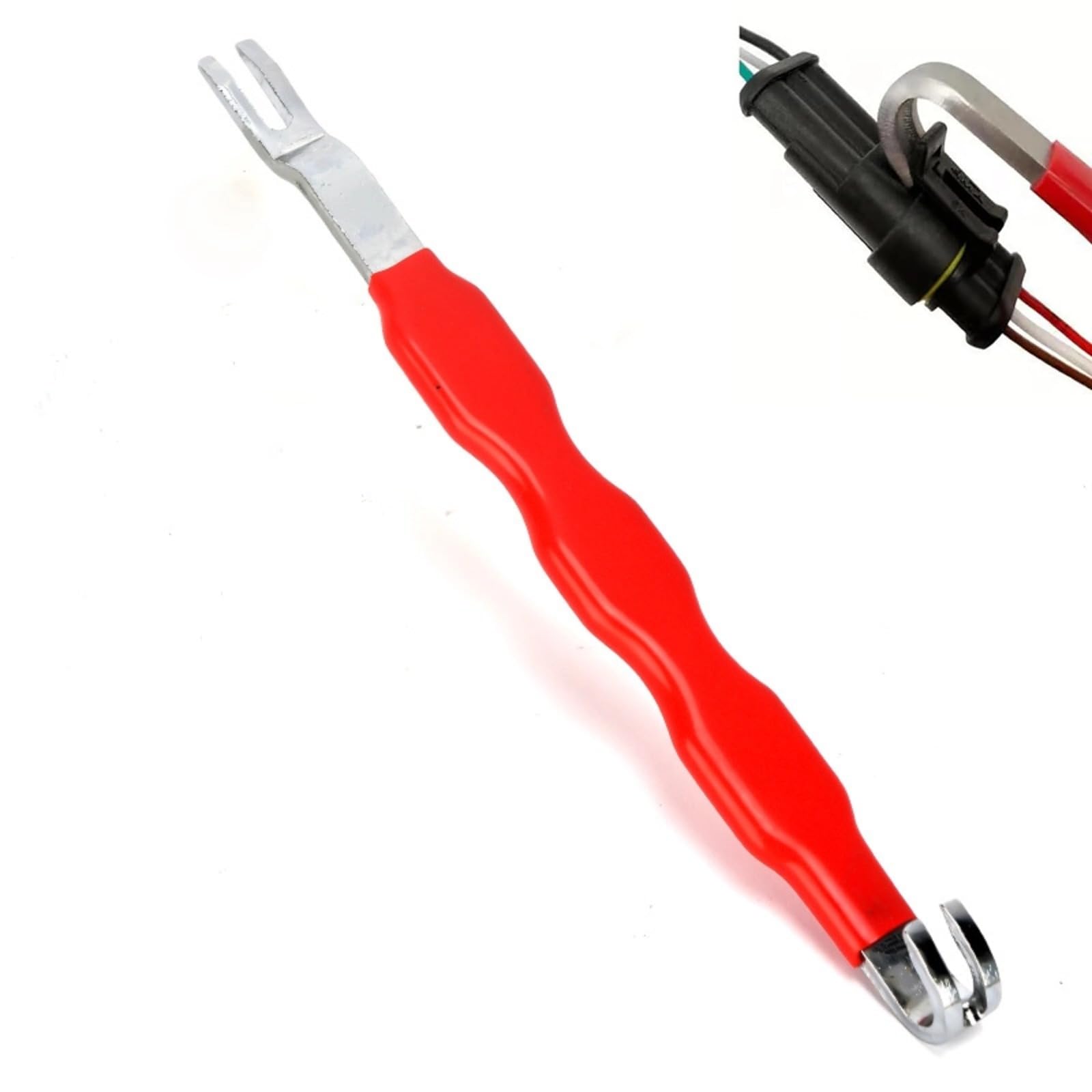 REZSOVEE Automotive Terminal Removal Tool, Compact & Durable Electrical Connector Separator for Safe Wire Disassembly (Red)
