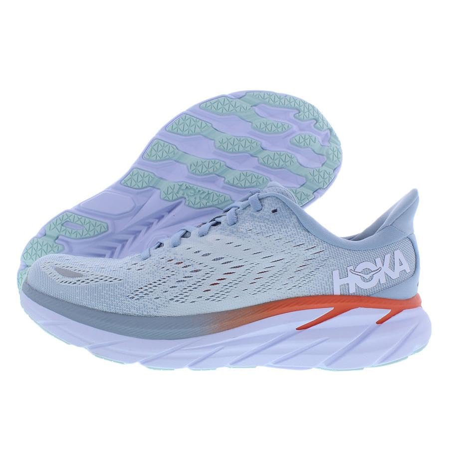 Image of HOKA Clifton 8 Womens Shoes Size 7, Color: Blue Fog /Plein Air