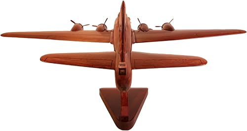 Miniatura 5 de Modelo de avión de escritorio de madera de caoba B17 Flying Fortress