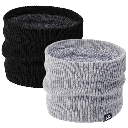 ZXTGBQ 2 Piezas Braga para Cuello Invierno para Hombre Mujer Gruesa Calentador de Cuello de Polar Lana Calentar Bufanda Invierno para Moto de Esquí para Deportes al Aire Libre