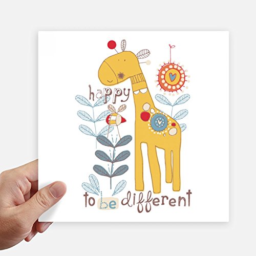 Sticker girafe 20 cm multicolore pour customisation pc et mur - 2