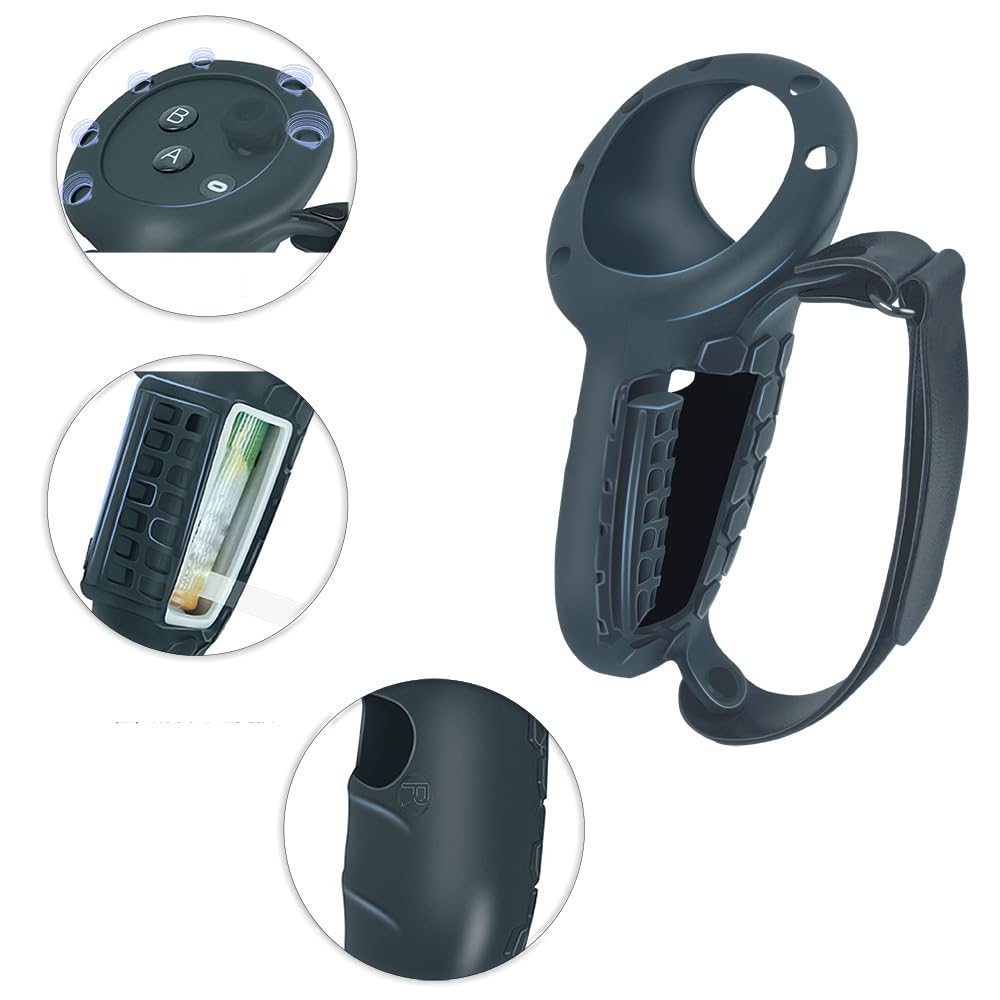 BeisDirect Accesorios de cubierta de silicona VR para Meta Quest 3, juego 10 en 1 de silicona VR, almohadilla de cubierta facial con tapa de lente, cubierta de agarre para controlador con apertura de — view 9