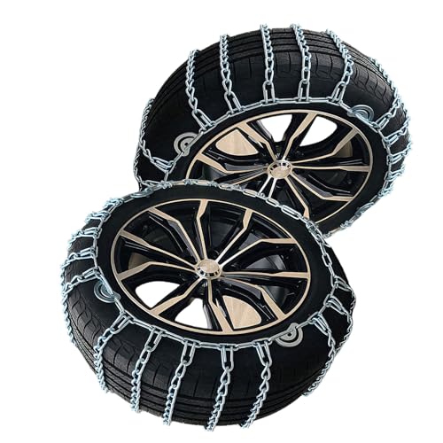 Cadenas de nieve para coche antideslizantes de acero aleado plateado fáciles de instalar